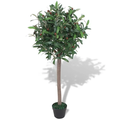 Afbeelding van Kunst laurierboom plant met pot 120 cm groen