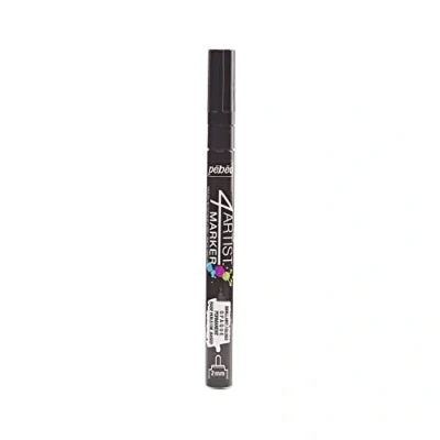 Afbeelding van Pebeo 4 x metalen kunstenaarsstiften, zwart, 0,1 1,32 cm