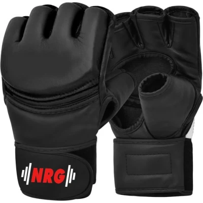 Afbeelding van NRG fitness MMA Handschoenen Grijs Leer