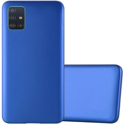 Afbeelding van Cadorabo Hoesje geschikt voor Samsung Galaxy A71 5G in METAAL BLAUW Beschermhoes gemaakt van flexibel TPU silicone Case Cover
