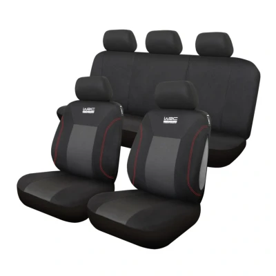 Afbeelding van WRC 007590 Stoelhoes Zwart Met motief Polyester voor en achter