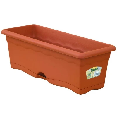 Afbeelding van Plantenbak met schaal Plastiken Terra cotta Polypropyleen Plastic 60 x 20 cm