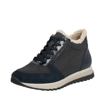 Afbeelding van Rieker Snowboots, Dames, Maat: 41, Marineblau Imitatieleer/ textiel