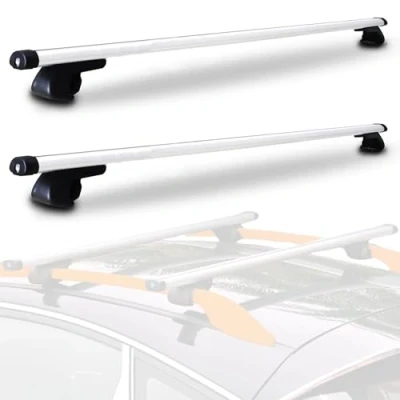Afbeelding van Universele autostangen voor reizen, compatibel met bagagerails, draagbare stang transport.