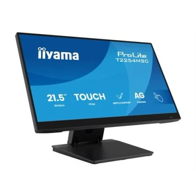 Image de iiyama Prolite T2254MSC B2AG Écran LED IPS 54,6 cm 21,5&quot; Full HD 10 points Multitouch Optical Bonded Capacitif HDMI DP USB 3.2 Revêtement anti reflets Réglage de la hauteur 7H MPP2.0 Noir