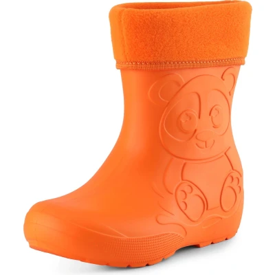 Afbeelding van Ladeheid Kinder Regenlaarzen Thermo Rubberlaarzen Vederlicht EVA LA CA PandaWinter Oranje (151c) 26/27