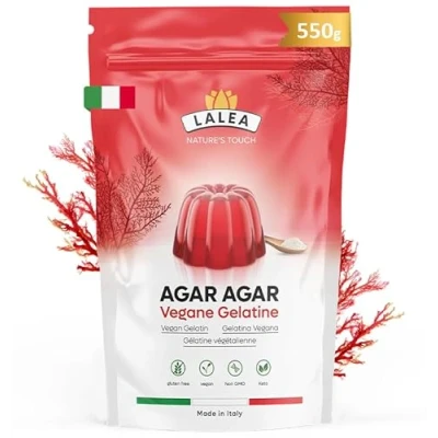 Afbeelding van agar poeder 550 g, plantaardige natuurlijke gelatine voor gelei, desserts, jam, vervanging rundergelatine blad, rijk aan vezels, plantaardig, veganistisch