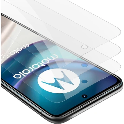 Afbeelding van Cadorabo 3x Screenprotector geschikt voor Motorola MOTO G42 Beschermende Pantser Film in KRISTALHELDER Getemperd (Tempered) Display beschermend glas 9H hardheid met 3D Touch