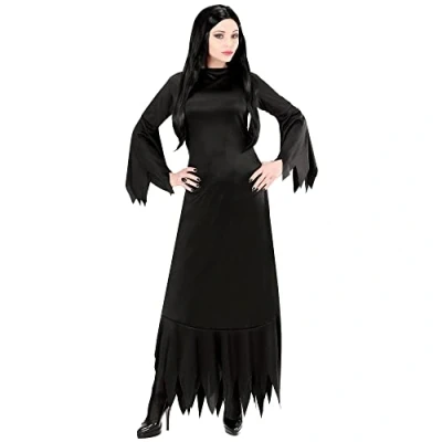 Afbeelding van Widmann Mortisia kostuum, jurk, heks, Halloween, XXL, zwart