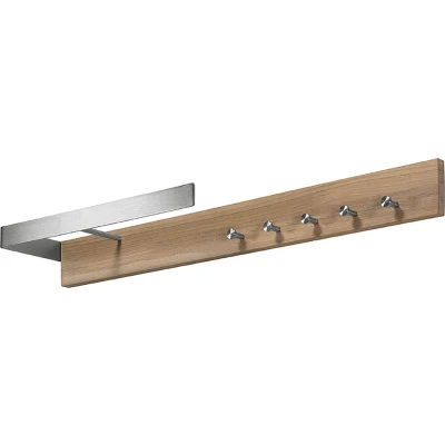 Afbeelding van NOA 1 Wandkapstok RVS / Eiken