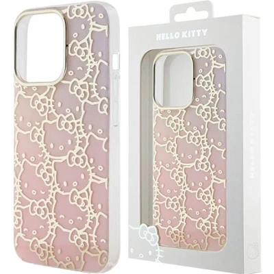 Afbeelding van Hello Kitty IML Gradient Electrop Crowded Hoofdhoes voor iPhone 15 Pro Roze