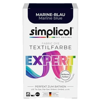 Image de simplicol Teinture textile expert bleu marine Parfait pour le batik et les projets de bricolage créatifs Facile à utiliser Poudre couleur 150 g