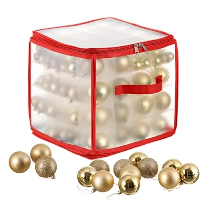 Afbeelding van THE TWIDDLERS Opbergdoos voor kerstballen (64 ballen) ornamenten, accessoires en kerstdecoraties robuust eenvoudig te monteren