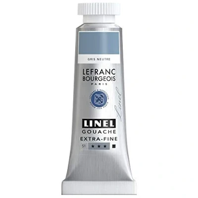 Afbeelding van Lefranc &amp; Bourgeois Linel Gouache Extra Fine Neutral Grey 224 14ml