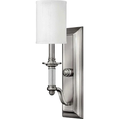 Afbeelding van Landelijke Wandlamp Steady Lighting Metaal Landelijk E14 L: 17.1cm Voor Binnen Woonkamer Eetkamer Zilver