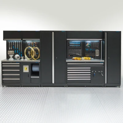 Afbeelding van Werkplaatsinrichting PREMIUM met RVS werkblad 422 cm breed