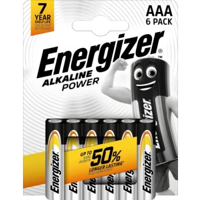 Image de Energizer Alkaline Power E92 Maxi Pack batterie 6 x AAA / LR03 Alcaline