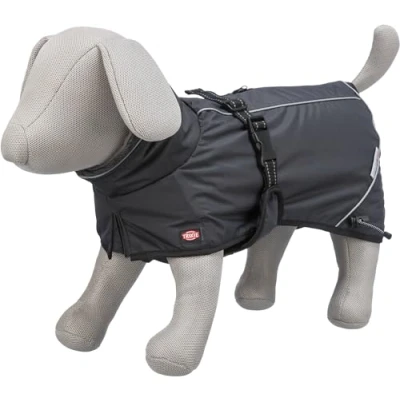 Afbeelding van Trixie Calvi frakke, XL: 70 cm, zwart (XL, Hondenvacht), Hondenkleding