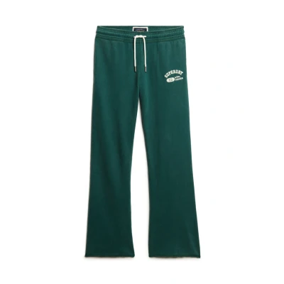 Afbeelding van Superdry Athletic Essentials Flare Trainingsbroek, Dames, Maat: 42, Dark pine green