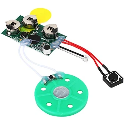 Afbeelding van audio module, opnamefunctie, 4 minuten, geheugenmodule voor wenskaarten, om te knutselen met spraakrichtingen, opname geluid, draagbare chip (loop weergave)