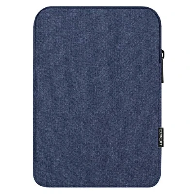 Afbeelding van MoKo Beschermhoes voor tablet 9 11 inch, compatibel met nieuwe iPad 9e 8e generatie 10.2 2021, Pro Air 4 10.9, slank ritsvak van linnen en katoen, marineblauw