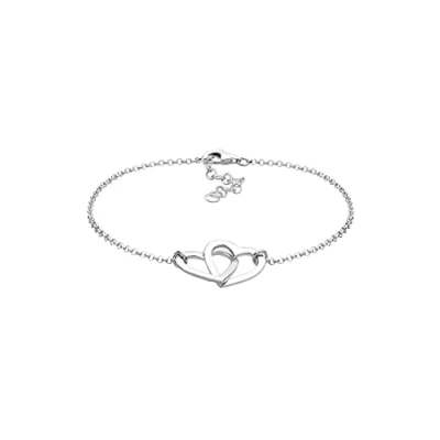 Afbeelding van Elli Hearts Basic Armband, Dames, Maat: 18, Silber