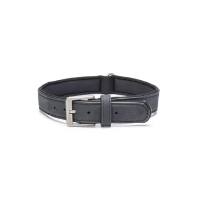 Afbeelding van Beeztees Balacron Ax Honden Halsband Kunstleer Zwart Nekomvang van tot x breedte: 52 62 cm 30 mm