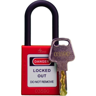 Afbeelding van Lock out Hangslot Nylon 38mm beugel LOTOTO Loto Lockout Tagout slot Tag