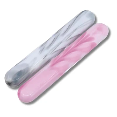 Afbeelding van PARENCE Set van 2 tandenborstelhoezen compact, hygiënisch en duurzaam, perfect voor reizen dagelijks gebruik, Meerkleurig, Kunststof in marmerlook