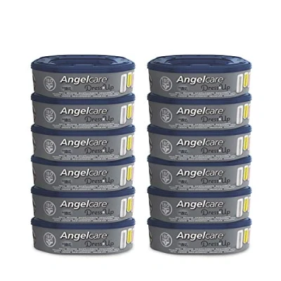 Image de Angelcare Dress Up Recharges Octogonales pour Poubelle à Couche Up/Essential Anti Odeurs Et Grande Capacité Lot de 12
