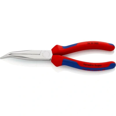 Image de KNIPEX 26 25 200 pince plate avec coupe latérale (pince téléphonique) poignées multi composants chromées mm