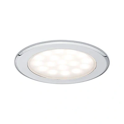 Image de Kit 2 spots encastrés pour meubles led 2x2,5w rond chromé