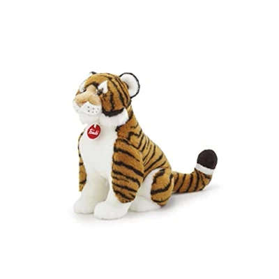 Afbeelding van Trudi Classic knuffel Tijger Bruce 31 cm Hoge kwaliteit pluche Knuffeldier voor jongens en meisjes Oranje Wit Zwart 17x31x24 maat M