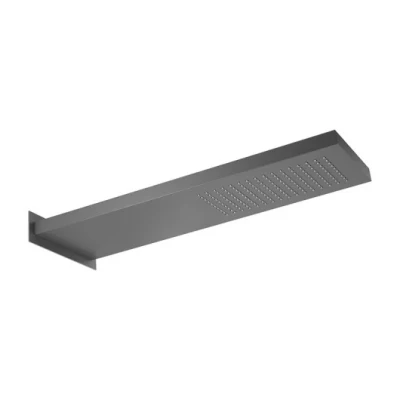 Afbeelding van SB Square 316 Regendouche met muuraansluiting hoofddouche PVD gun metal 1208955335