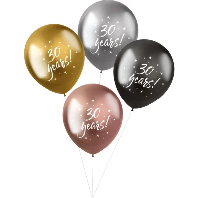 Afbeelding van Folat ballonnen Shimmer &#039;30 Years!&#039; Electrum 33 cm 4 stuks