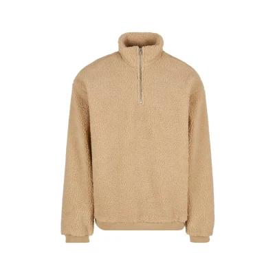 Afbeelding van Urban Classics Troyer Fleece trui, Heren, Maat: XXL, Unionbeige