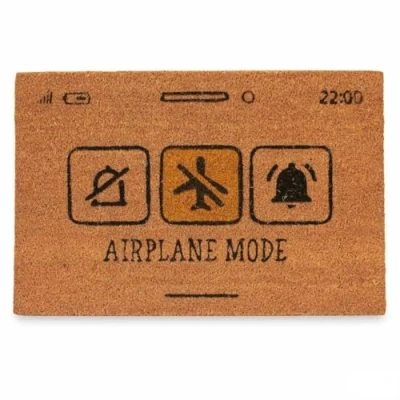 Afbeelding van Deurmat Airplane Mode Geel Natuurlijk 60 x 1 40 cm (12 Stuks)