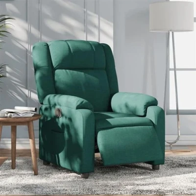 Afbeelding van Fauteuil verstelbaar elektrisch stof donkergroen