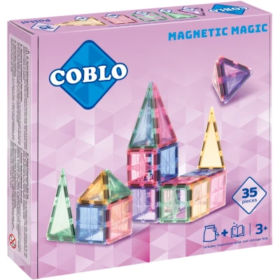 Afbeelding van Coblo Magnetische tegels Pastel 35 stuks