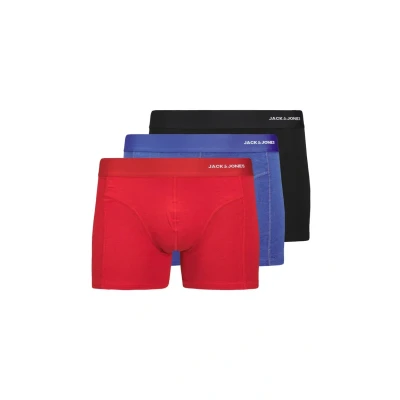 Afbeelding van Jack &amp; Jones Jacnyjah Trunks 3 PACK Boxerbriefs, Heren, Maat: Small, Black/dazzling blue/salsa