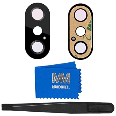 Afbeelding van MMOBIEL Glas Lens Back Camera voor iPhone X (ZWART) inclusief Pincet en Doekje