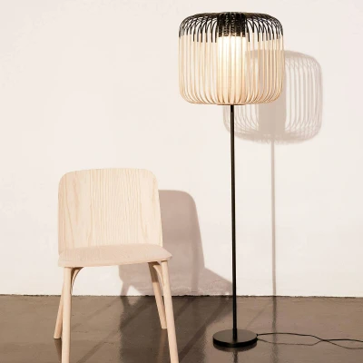 Afbeelding van Forestier Bamboo Light vloerlamp zwart