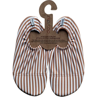Afbeelding van Slipstop shoes cognac stripe maat 18 20