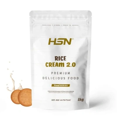 Afbeelding van HSN Rice Cream zonder zoet extra zachte en textuur geen GMO, vegana, geschikt voor celiaten lactoseverdraagzaamheid koekjes 1 kg