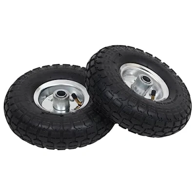 Afbeelding van Steekwagenwielen 4,10/3,50 4 (260x83) rubber 2 st