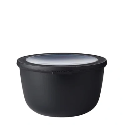 Afbeelding van Mepal Cirqula Multifunctionele kom, zwart (Nordic Black), inhoud 2000 ml, afneembaar deksel, onbreekbaar, waterdicht, geschikt voor diepvriezer en koud bewaren, afwasmachinebestendig