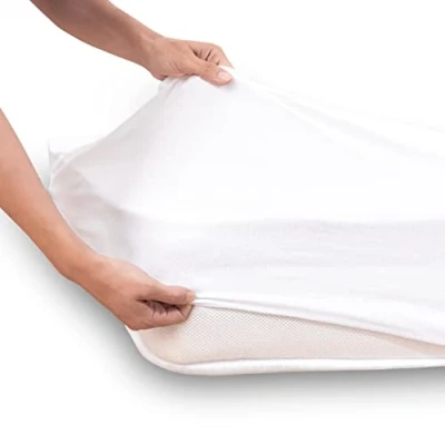 Afbeelding van Lotusein Waterdichte matrasbeschermer, 60 x 120 cm, precies passend, hygiënisch en ademend, matrasbeschermer zonder kraken, anti mijt (Oeko Tex® standaard 100)