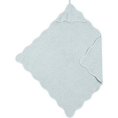 Afbeelding van Meyco Baby Wavy badcape badstof grey blue 80x80cm