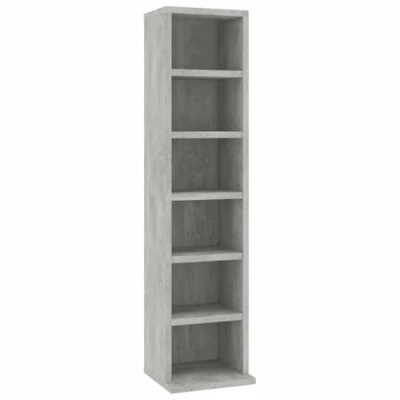 Afbeelding van vidaXL Cd kast, betongrijs, 21 x 20 88 cm, bewerkt hout