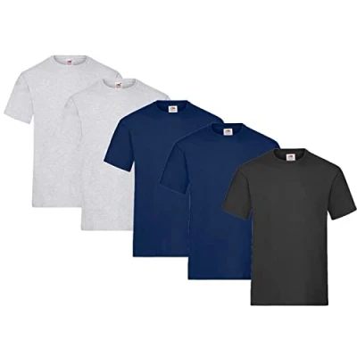 Afbeelding van Fruit of the Loom Set van 5 T shirts voor heren